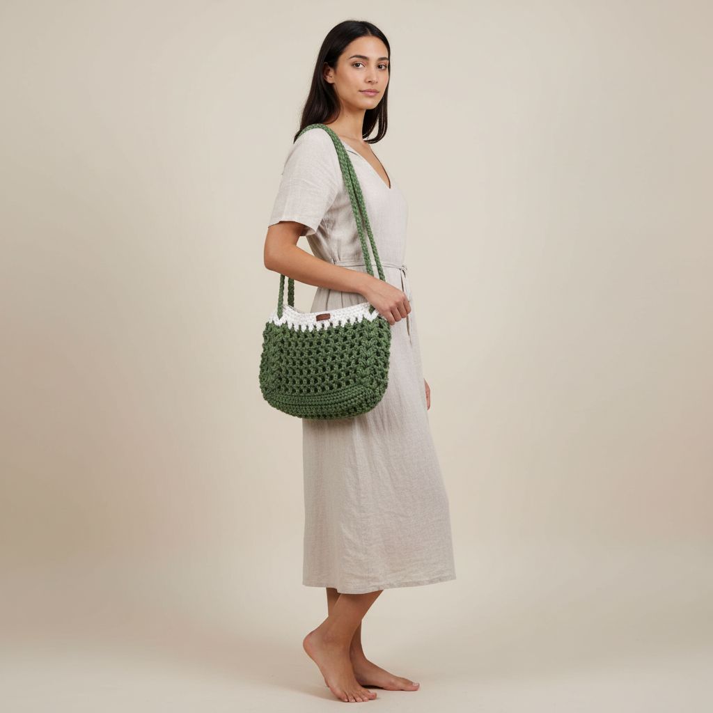 sac crochet pistache tendance pour un style unique et élégant