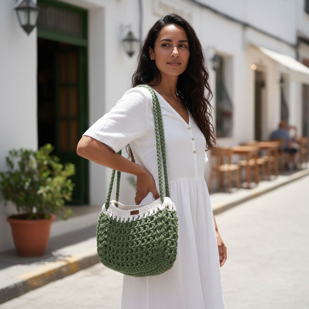 sac crochet pistache tendance pour un style unique et élégant