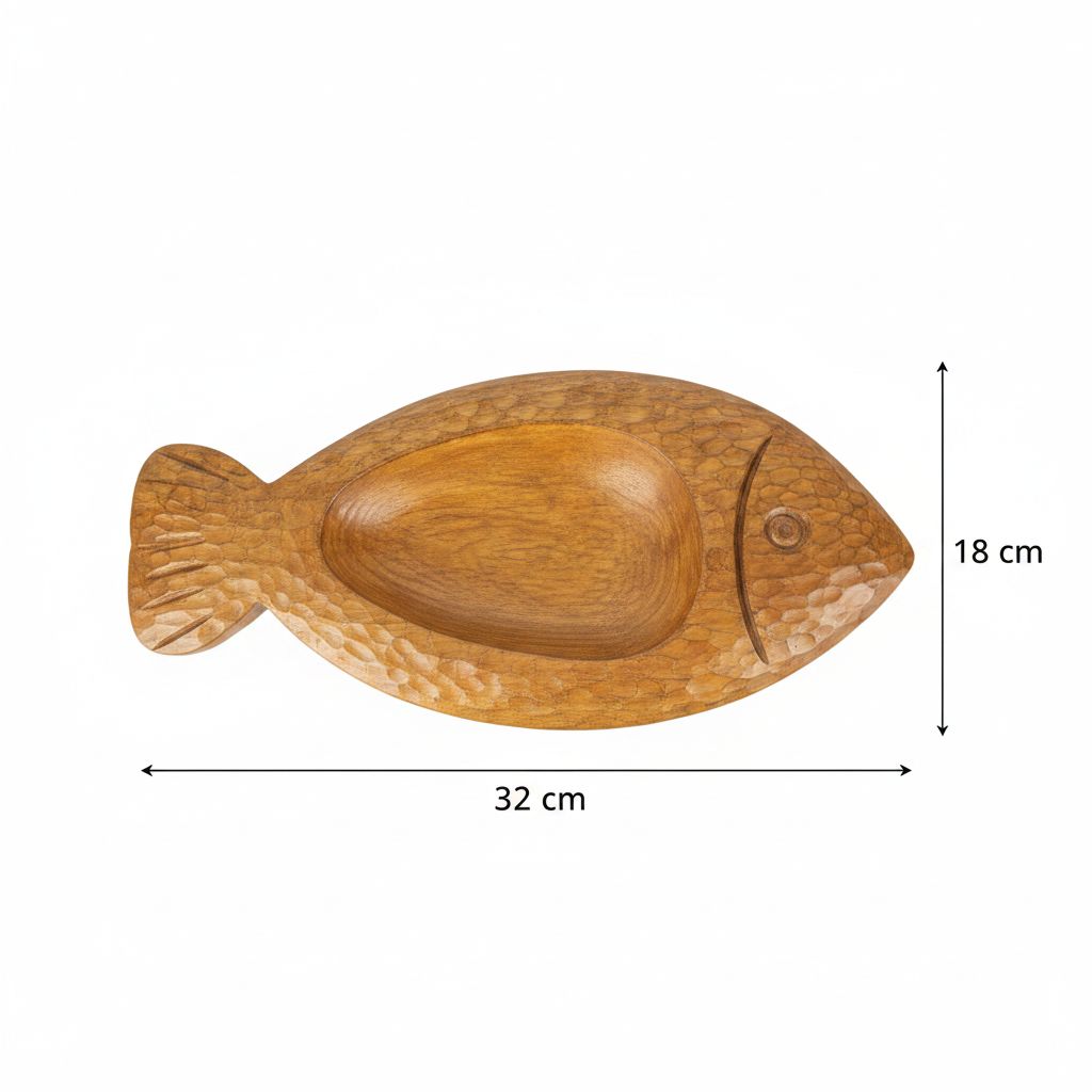 Plat décoratif en bois sculpté pour un centre de table unique