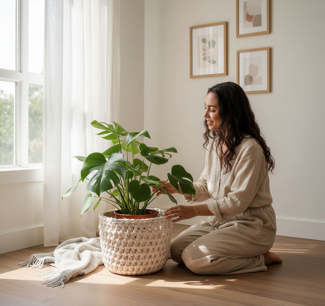 Panier en coton élégant pour un rangement stylé et pratique