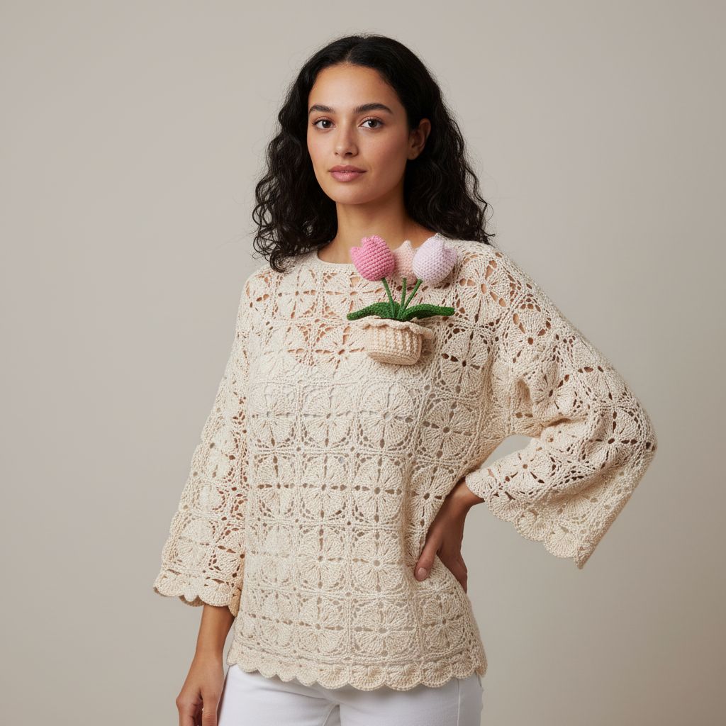 Fleurs en crochet artisanales pour une décoration unique et élégante