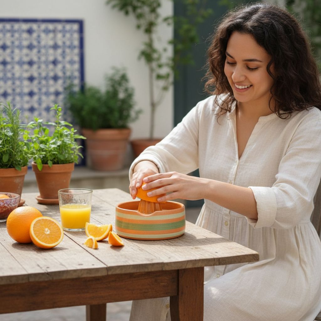 Presse agrumes céramique élégante pour un jus parfait et frais