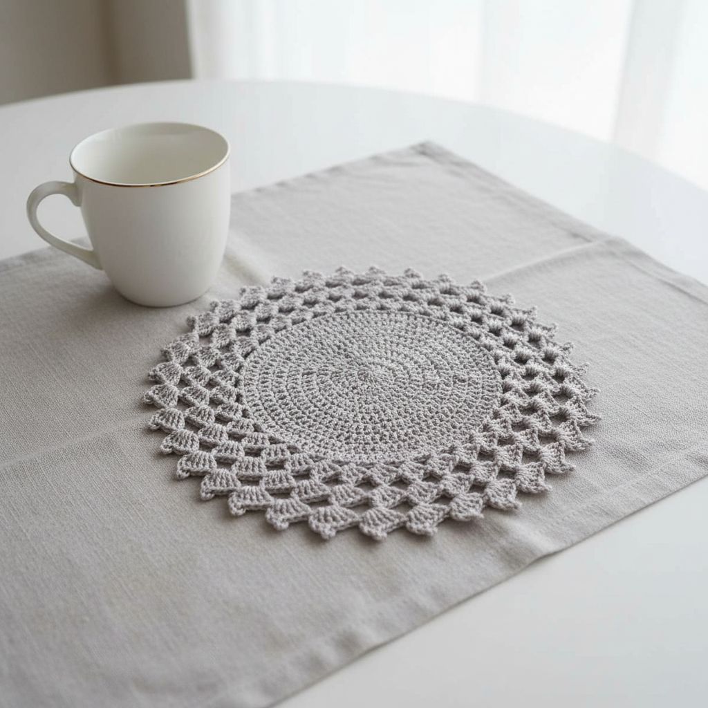 Sousplat crochet haut de gamme pour une table élégante