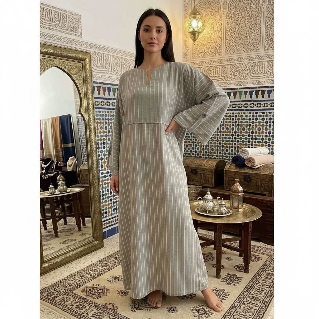 Robe chic sport chic en vert et beige pour un look irrésistible
