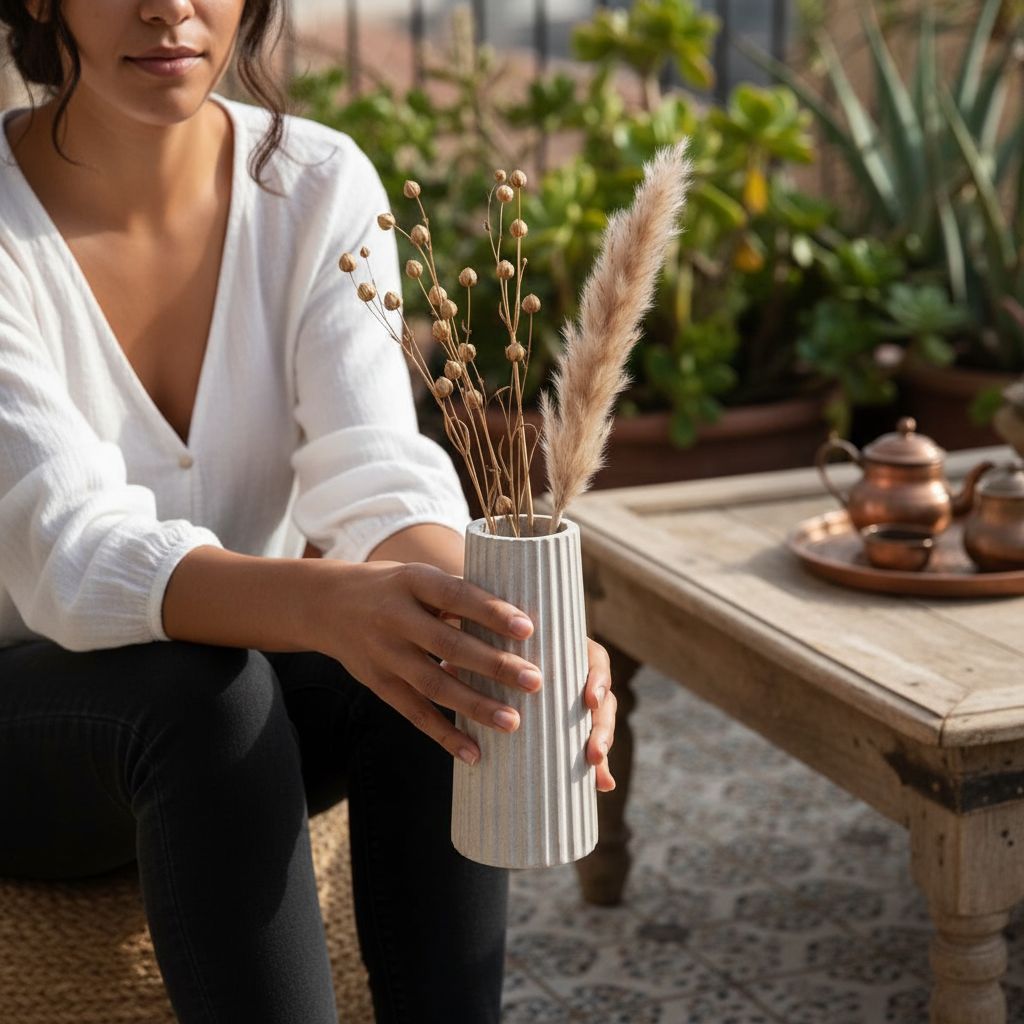 Vase LINEA grège