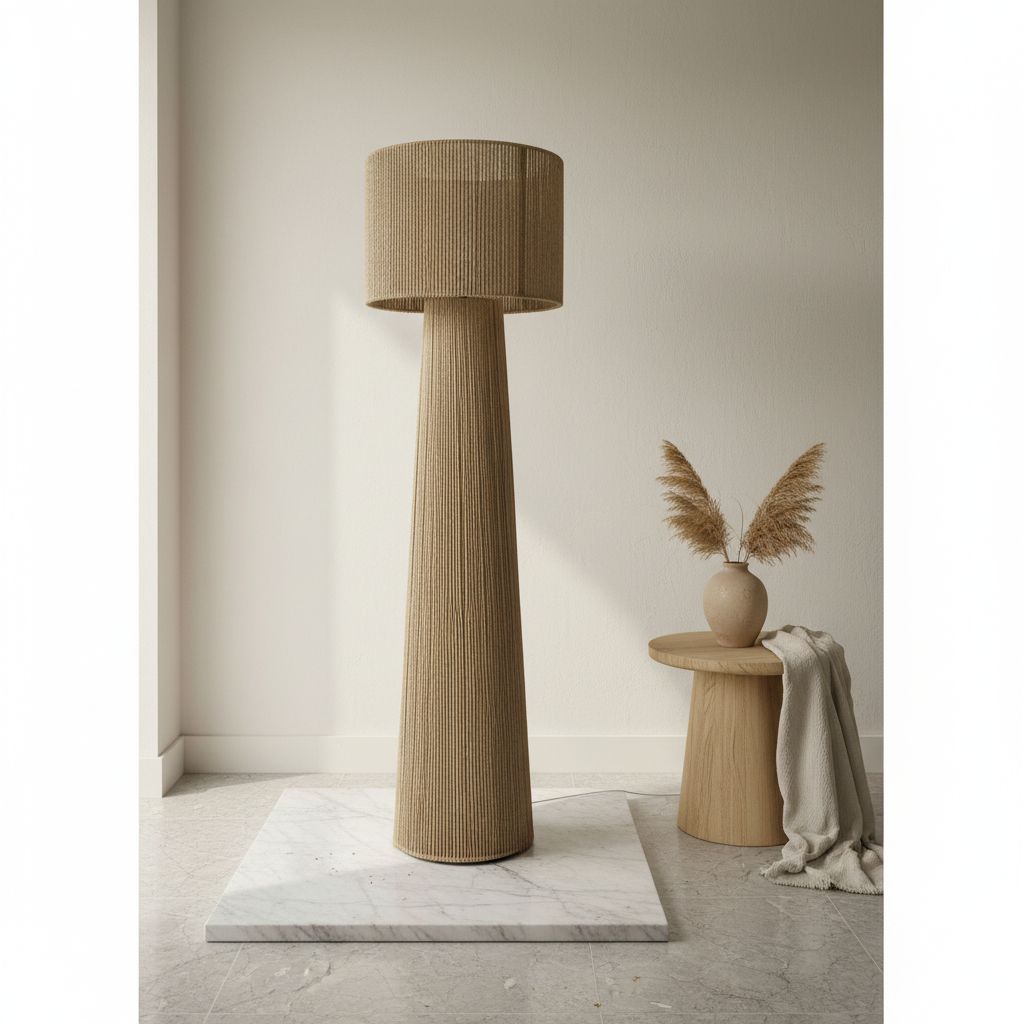 lampe jute élégante 165 cm pour une ambiance chaleureuse