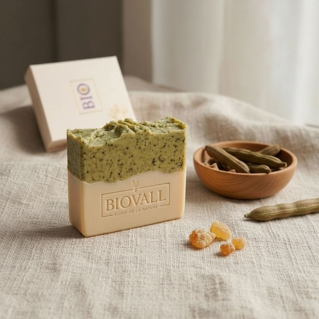 savon antirides purifiant au moringa et oliban pour une peau radieuse