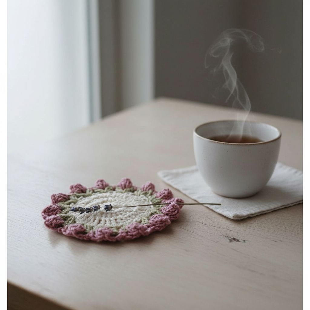 Sous tasse en crochet élégante pour un café chic et unique