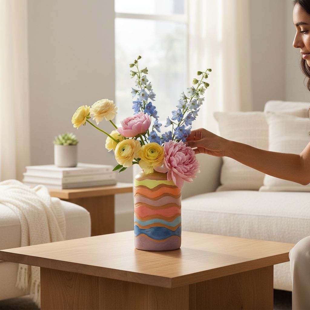 vase décoratif en céramique multicolore pour un style unique