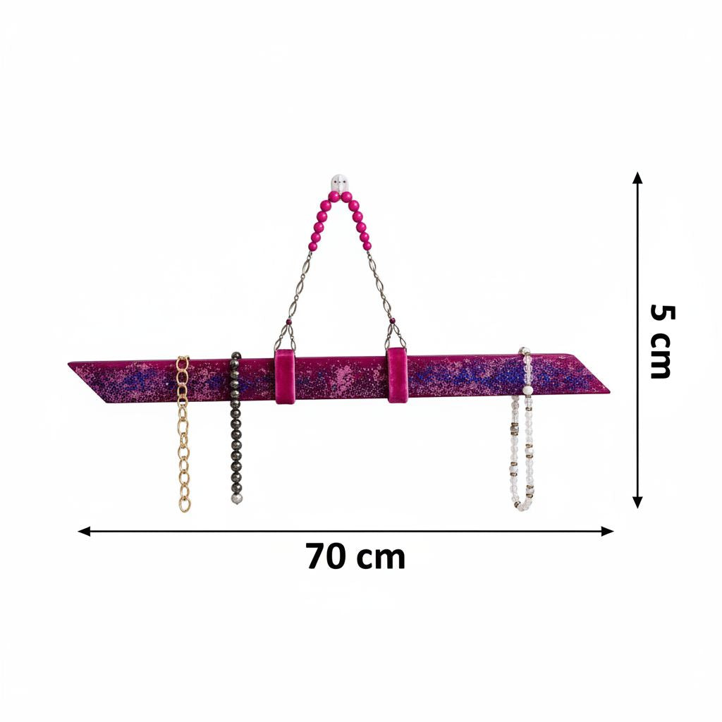 Suspension murale artisanale violet pailleté pour un style unique