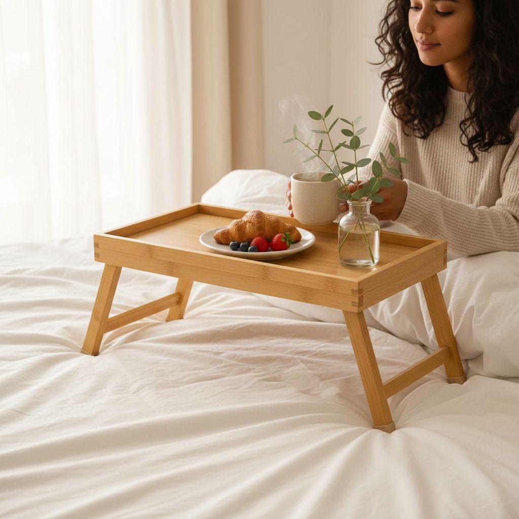 Table pliante bois compacte et pratique (40x30 cm)