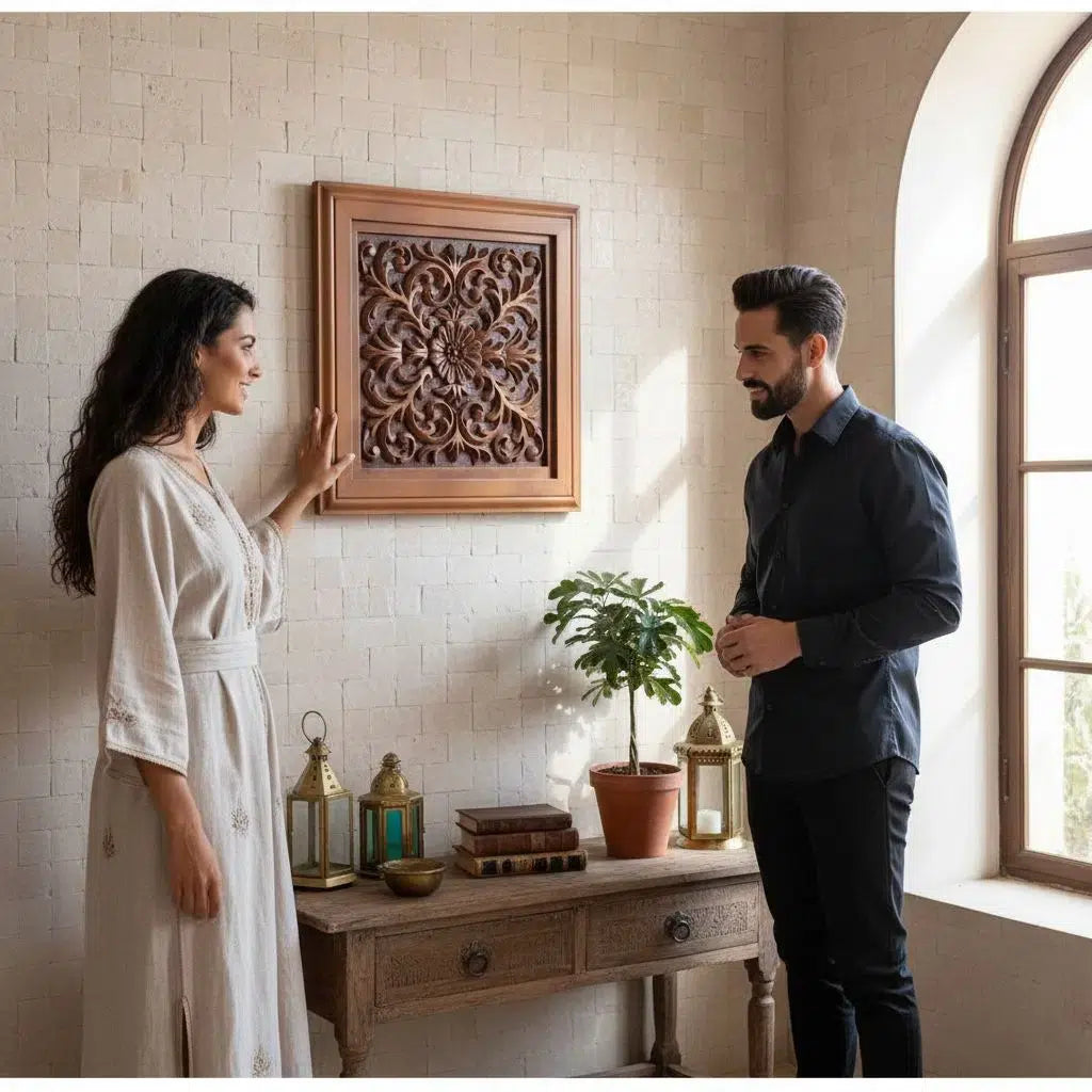 tableau en bois sculpté à la main pour une décoration unique