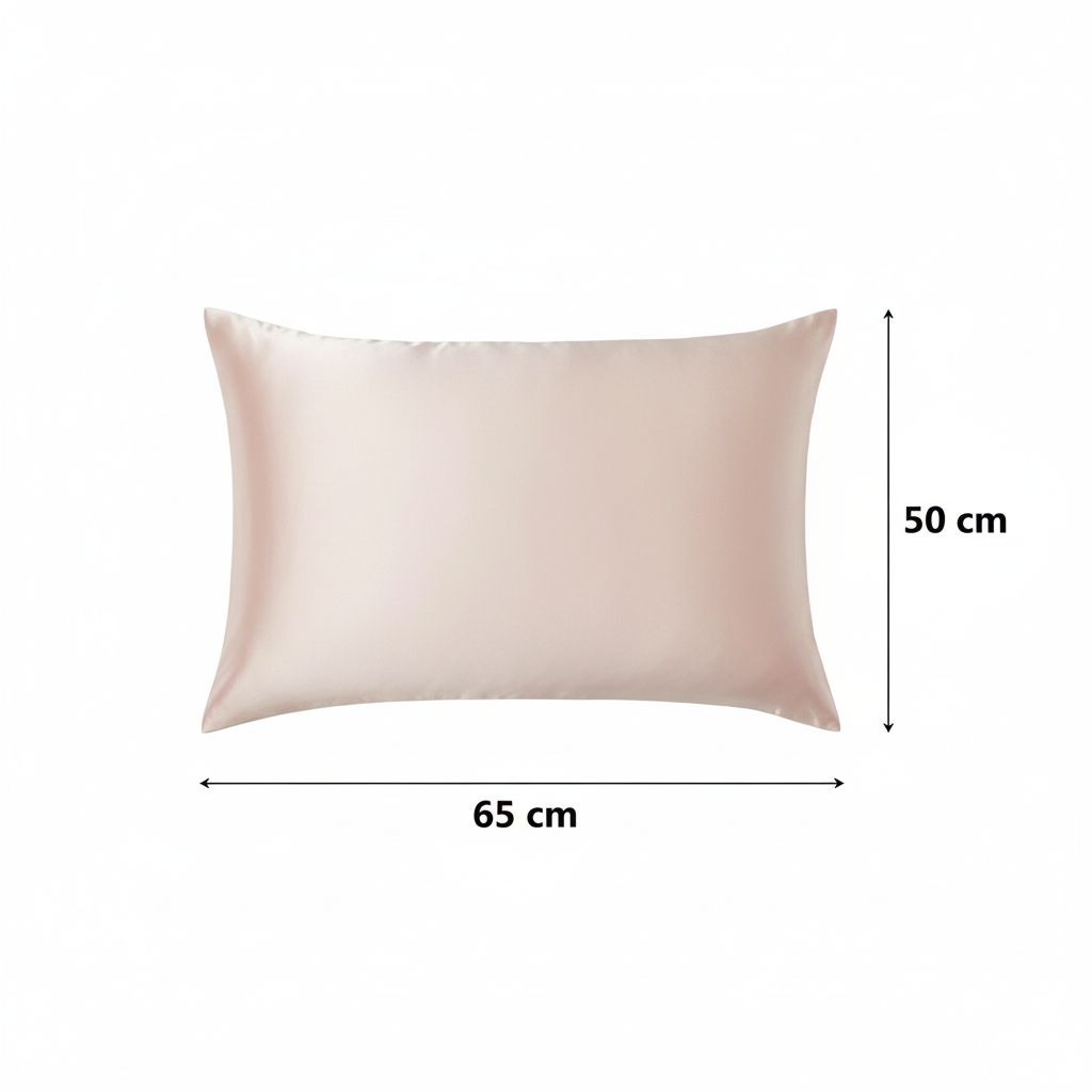 Taie d'oreiller satin pêche rosé bébé clair douceur et élégance