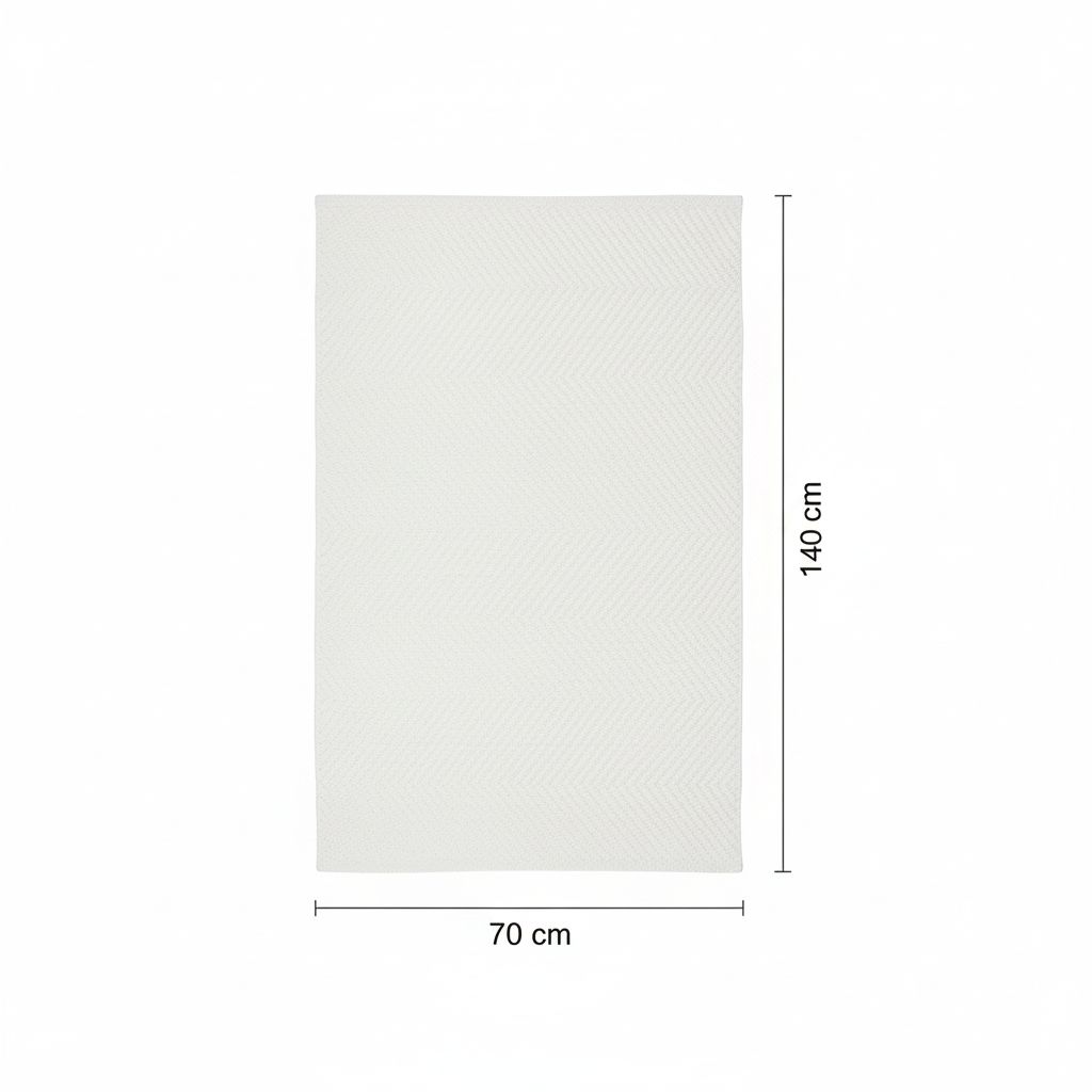 Tapis coton blanc OSLO 70x140 cm pour un intérieur élégant