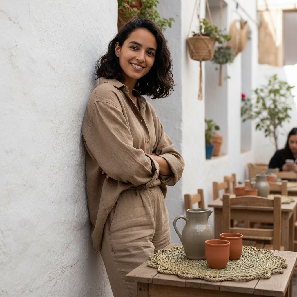 Tapis en Halfa diamètre 60 cm forme de soleil