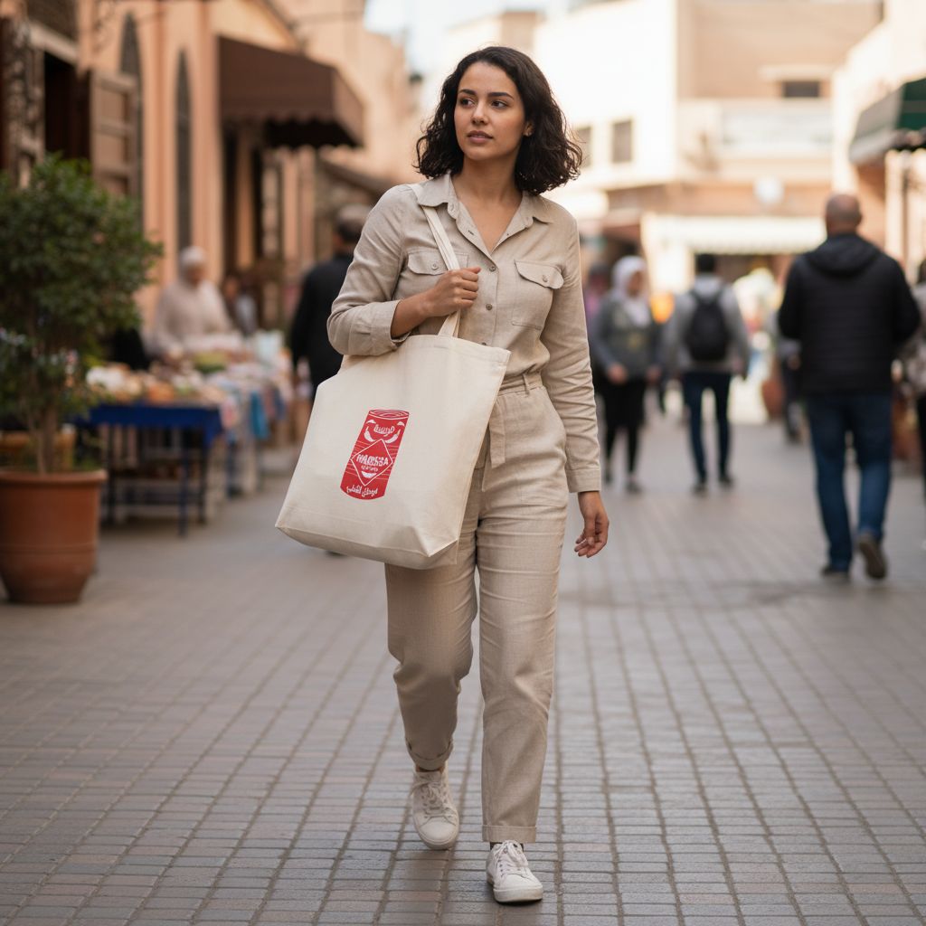 Tote bag en toile harissa une touche unique pour vos sorties