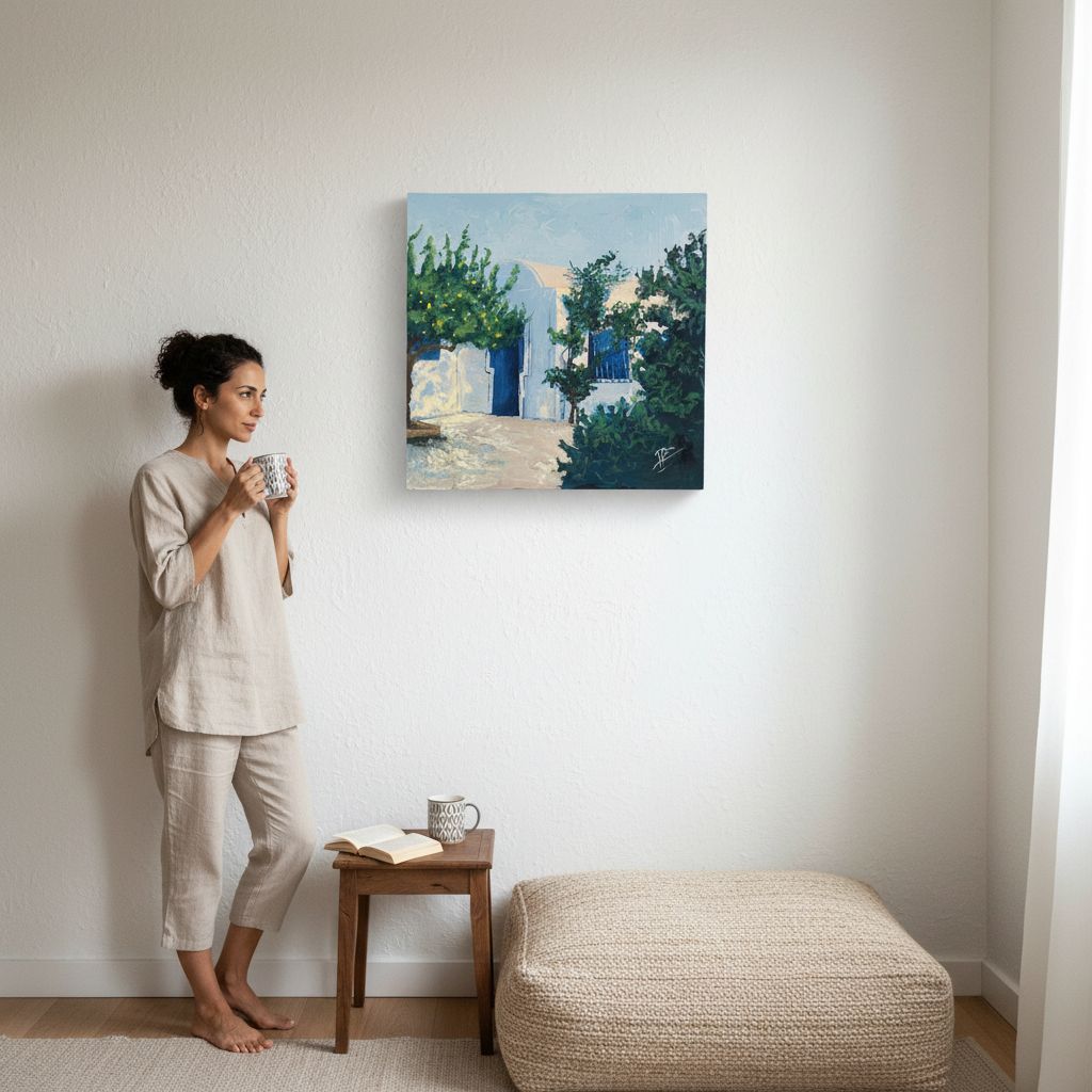tableau peinture Tranquility bleu pour une ambiance apaisante