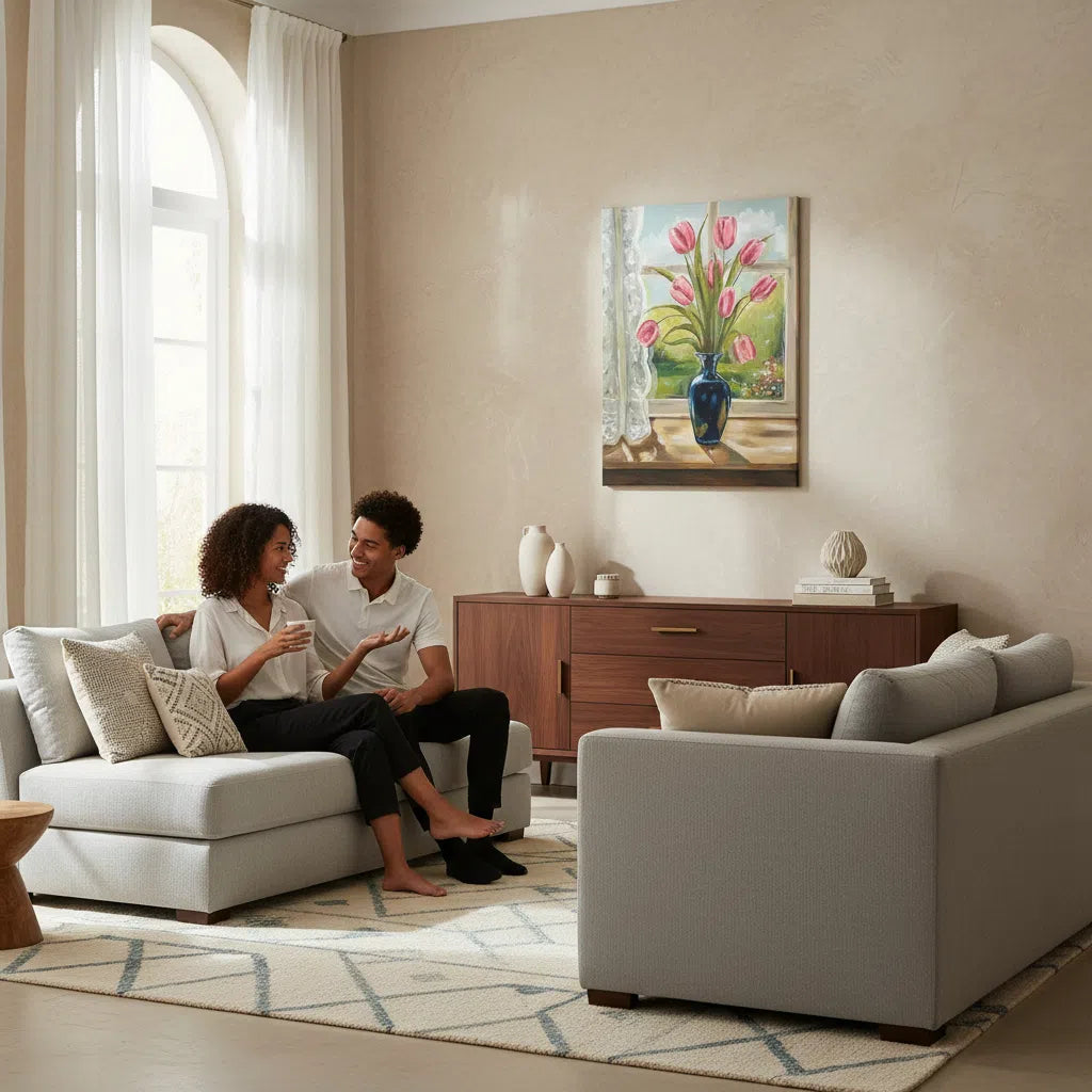 Tulipe Rose élégante 61 x 46 cm pour un style unique