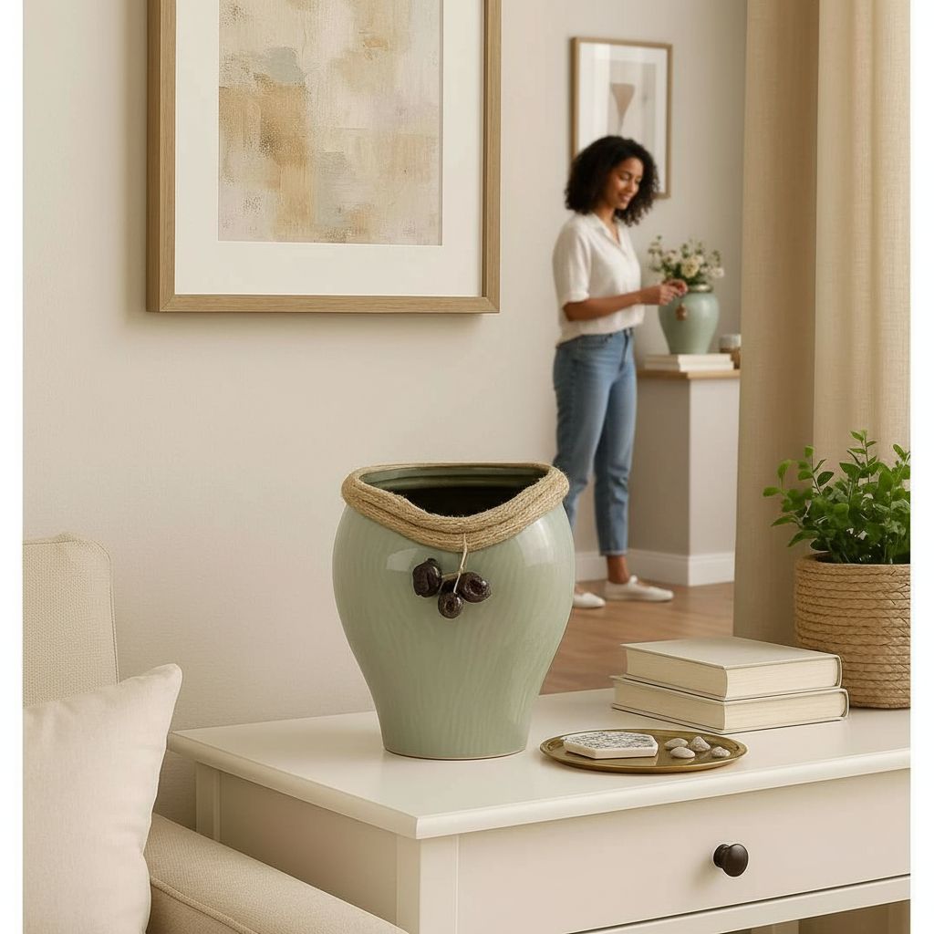 Vase céramique bleu turquoise design élégant pour votre intérieur