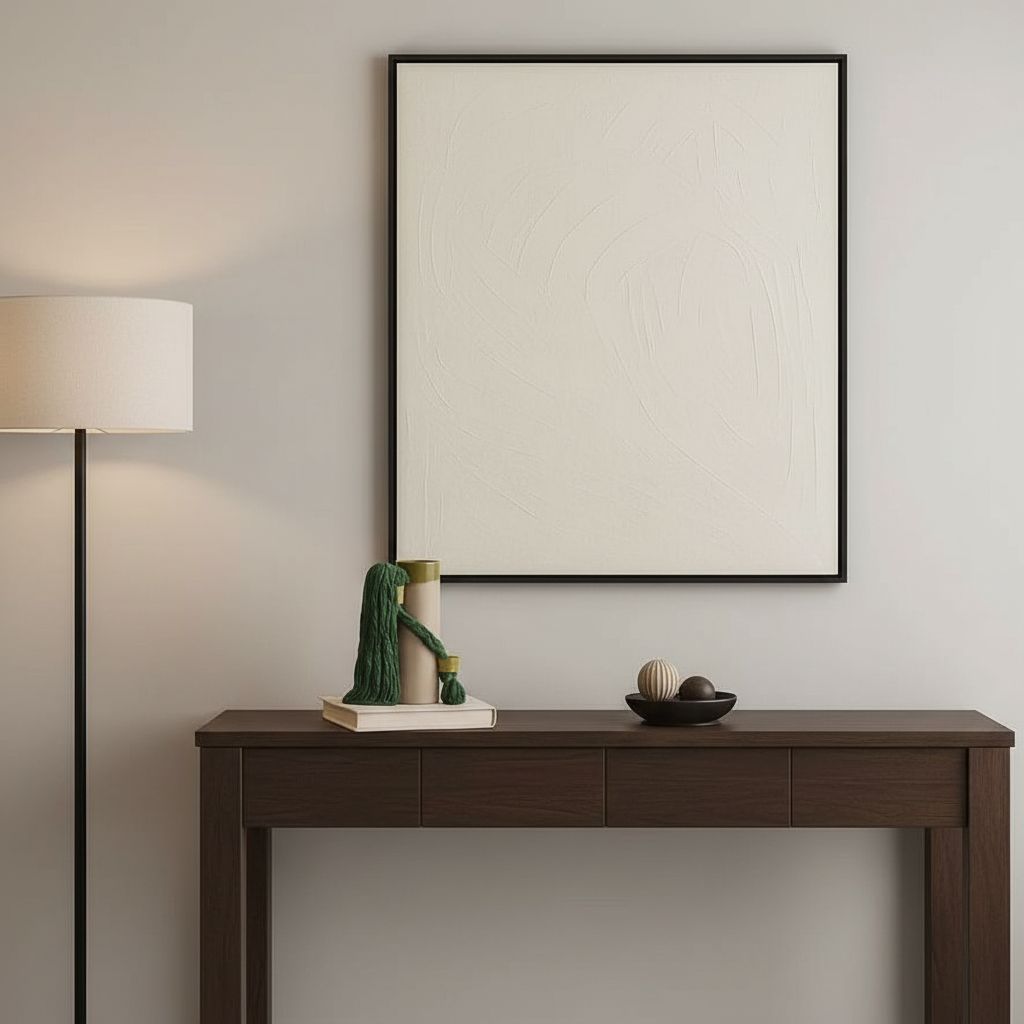 Vase céramique beige et vert avec corde tressée élégante