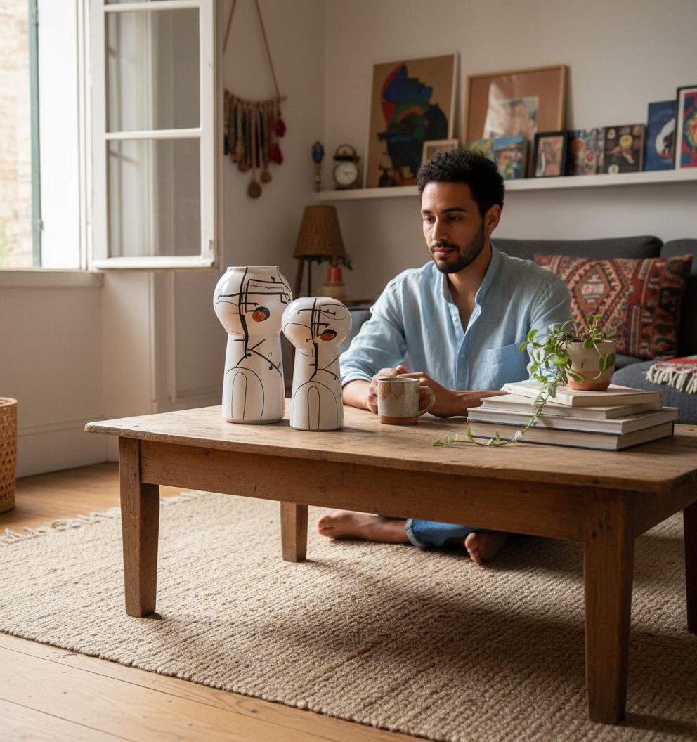 Vases modernes élégants en série de 3 pour un décor unique