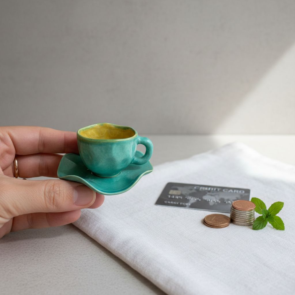 tasse wave élégante en bleu vert noir rose ivoire taille m