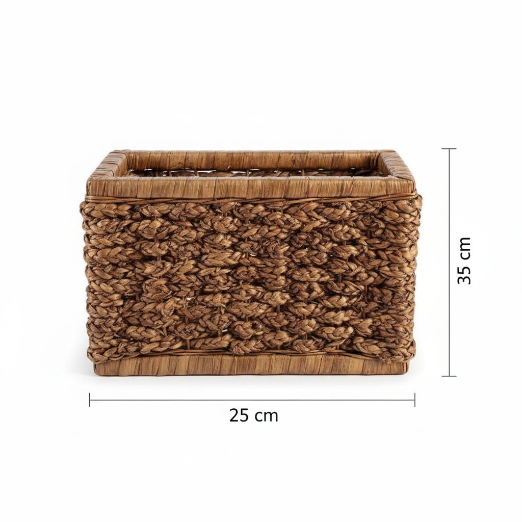 panier rangement marron 35x25x25 cm pour un intérieur élégant
