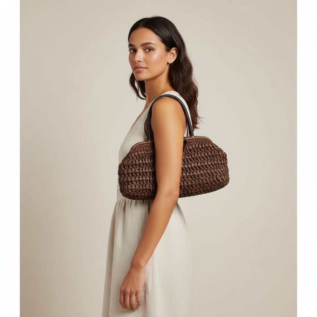 sac en crochet Zamy cacao élégant et unique pour toutes vos sorties