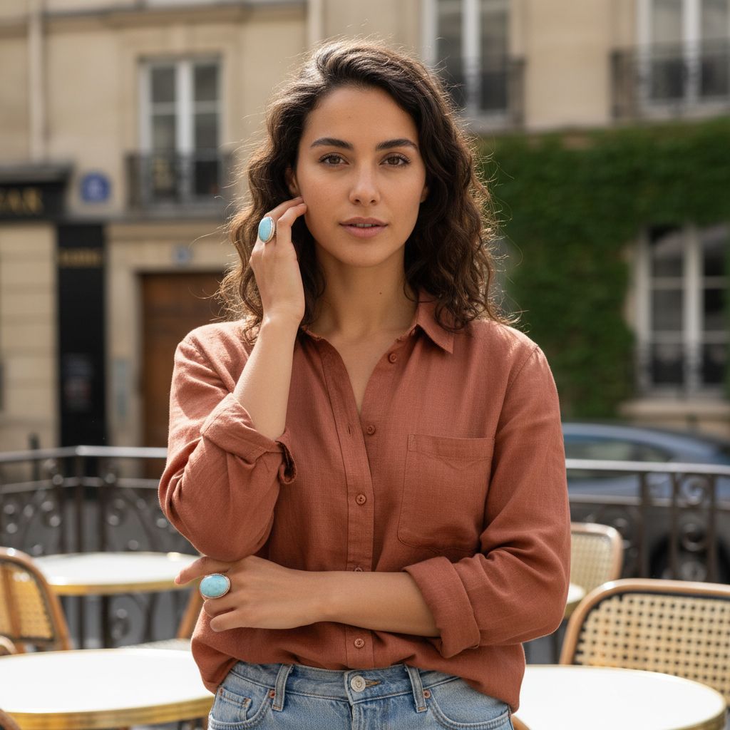 bague Larimar bleu en argent 925 ajustable luxe unique