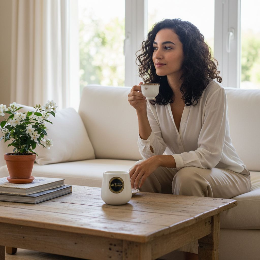 Bougie parfumée en céramique noire et blanche pour une ambiance élégante