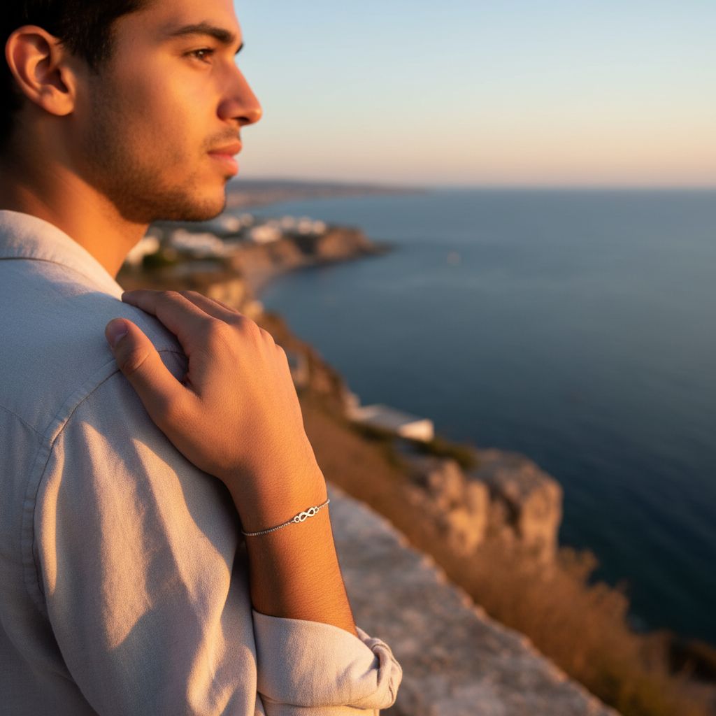 Bracelet infini unisexe en acier inoxydable pour un style éternel