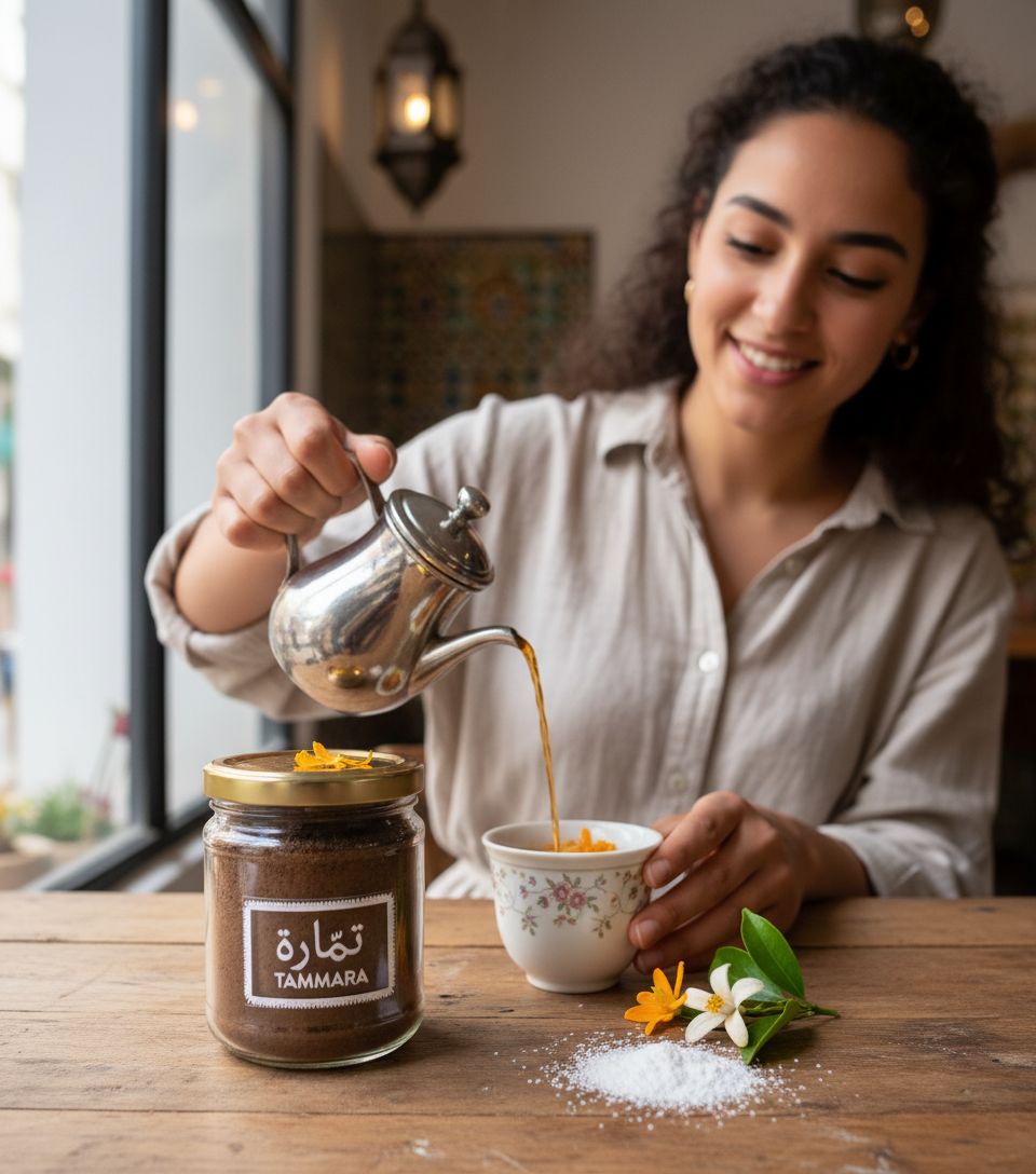 Café traditionnel pur à la géranium