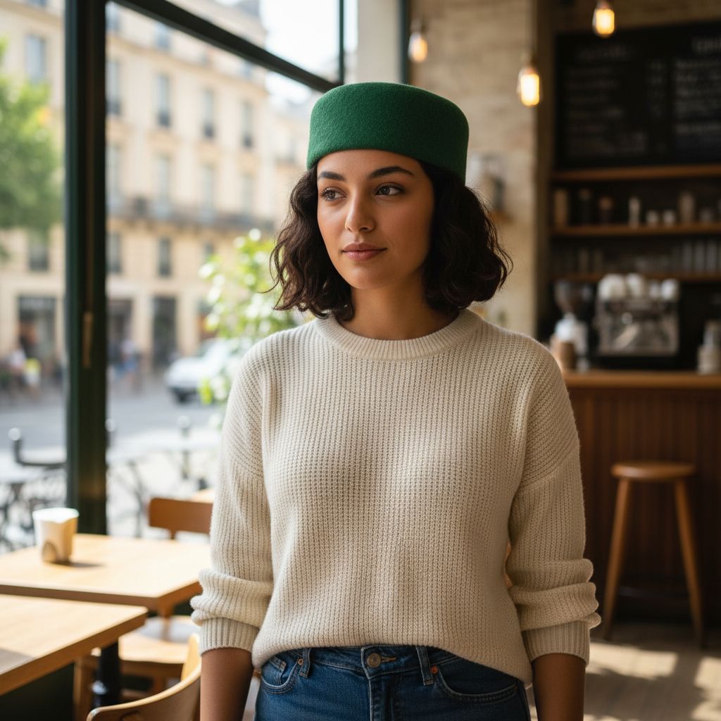 Chechia femme vert élégante pour un style unique et raffiné