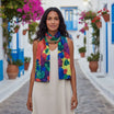 Foulard coloré éclatant en soie pour un look chic et unique