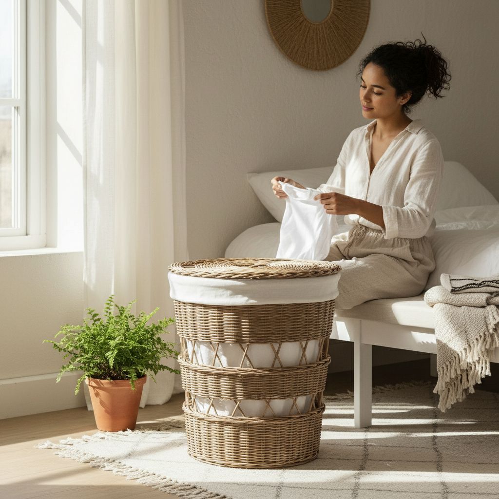 coffre en osier haut de gamme pour un rangement zen élégant