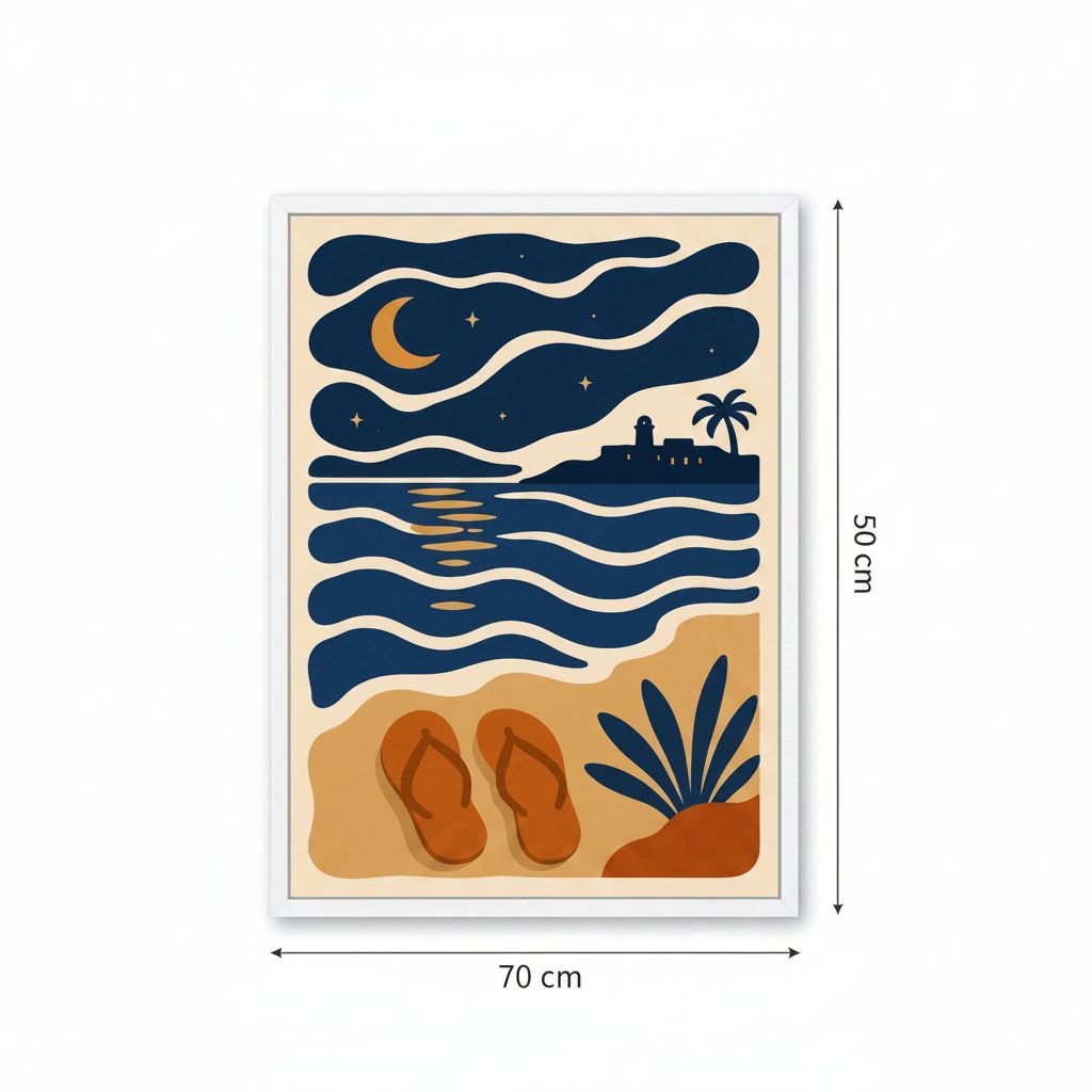 tableau plage décoratif 70 x 50 cm pour une ambiance unique