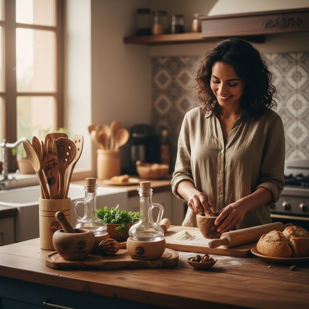 ustensiles bois d'olivier Coffret Signature Orf Zaytoun premium