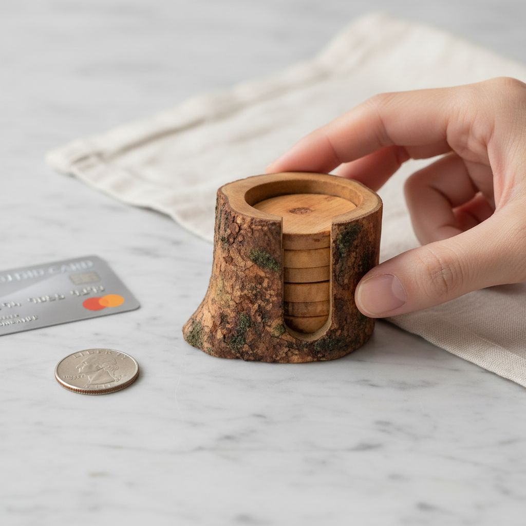 soustasse rustique élégante pour un style convivial et unique en bois d'olivier