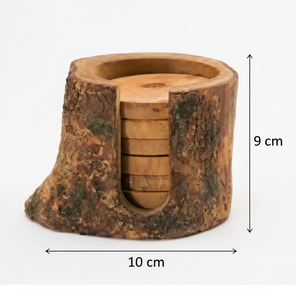 soustasse rustique élégante pour un style convivial et unique en bois d'olivier
