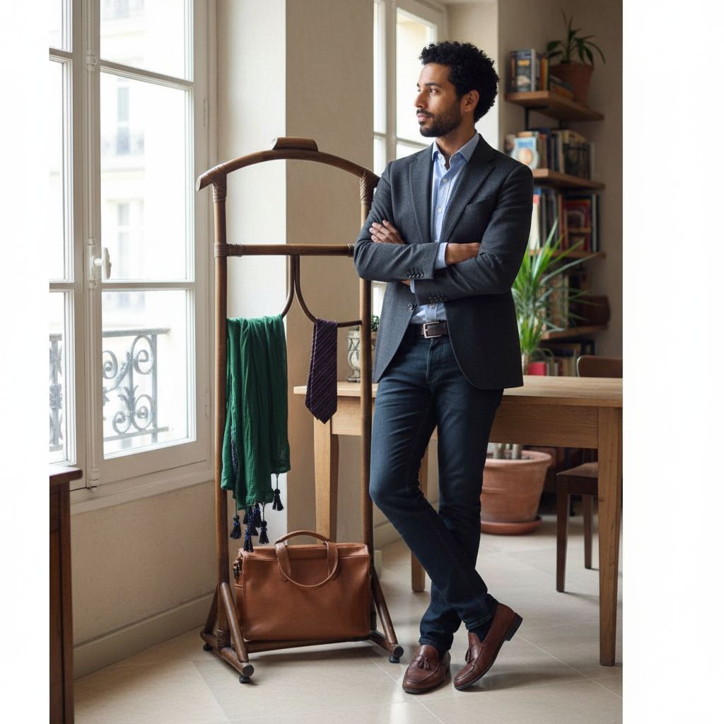 Valet de chambre élégant pour un rangement organisé et chic