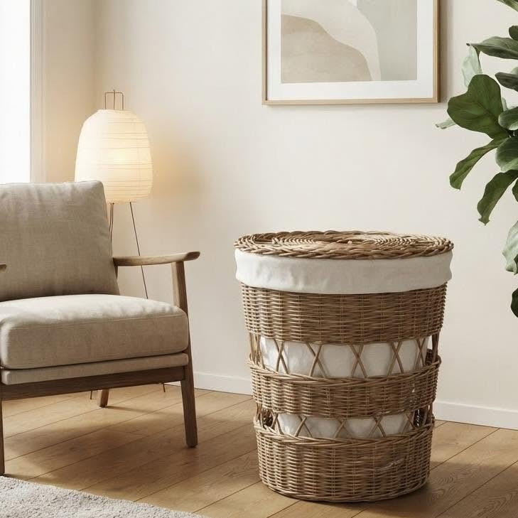 coffre en osier haut de gamme pour un rangement zen élégant