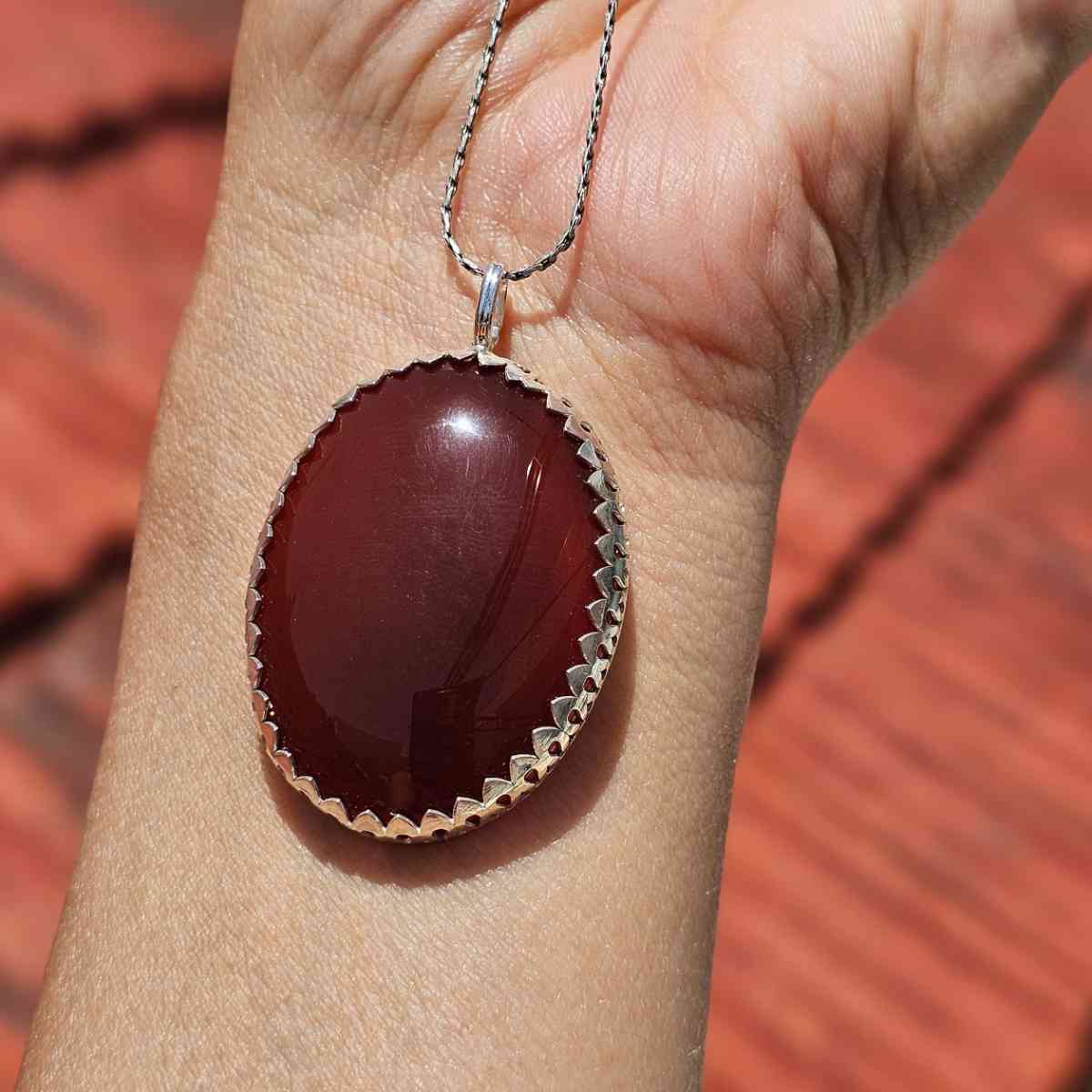Collier cornaline en argent 925 pour un style élégant et unique