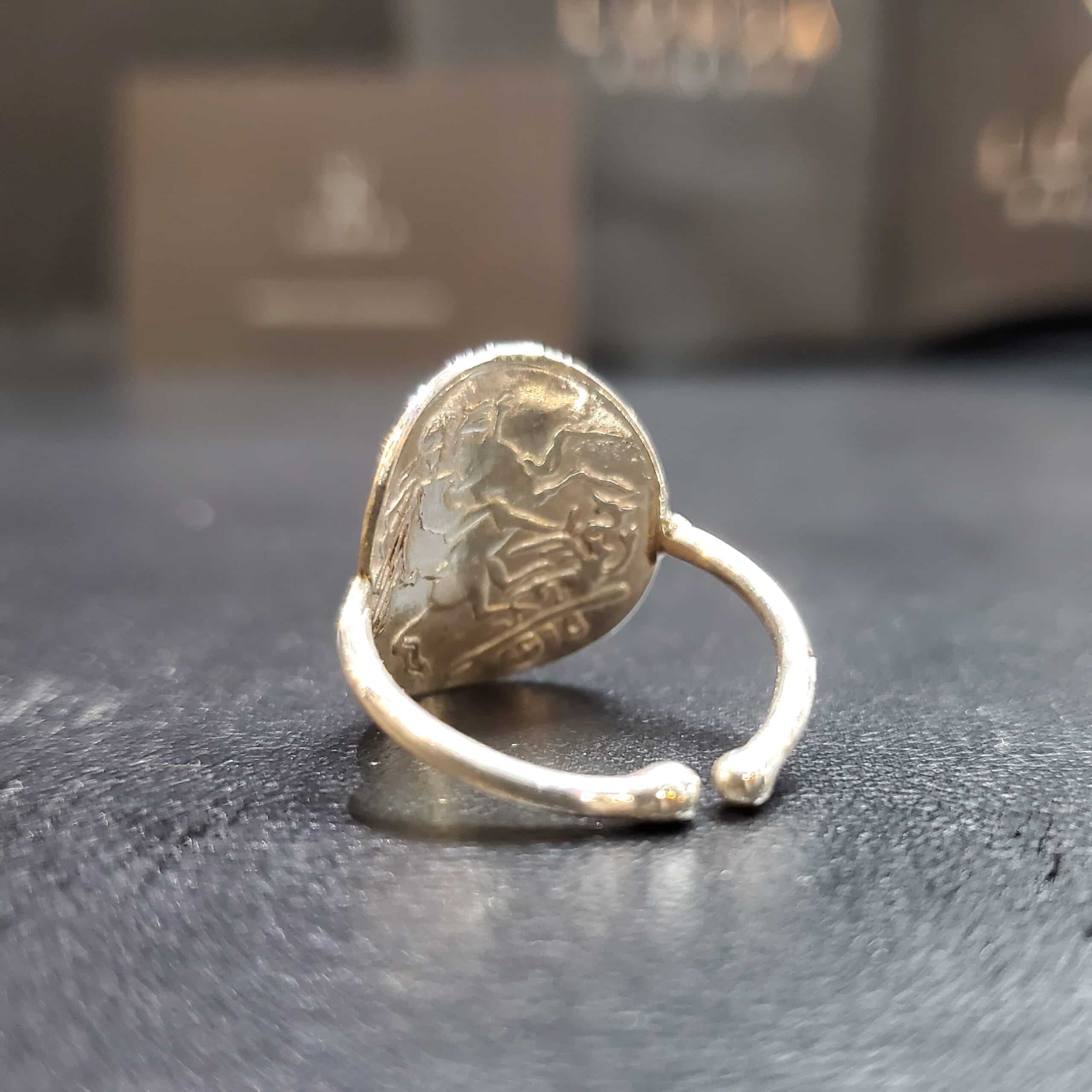 Bague en argent 925 motif lira pour femme - artisanat Tunisien fait main | ILEYCOM