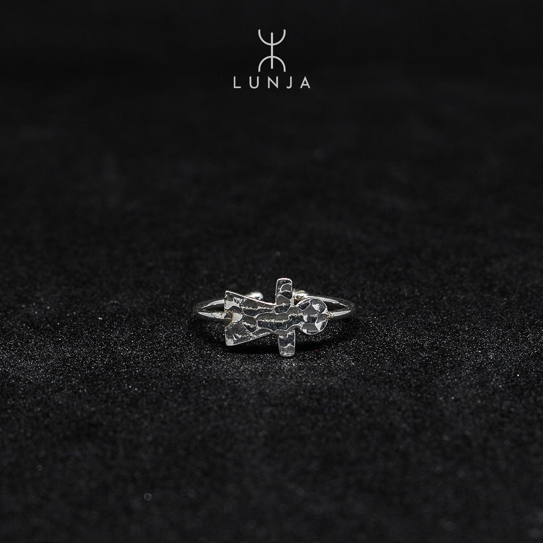 Bague Tanit Argent, bague berbère pour femme ajustable - artisanat Tunisien fait main | ILEYCOM