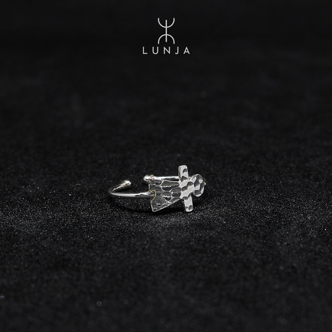 Bague Tanit Argent, bague berbère pour femme ajustable - artisanat Tunisien fait main | ILEYCOM