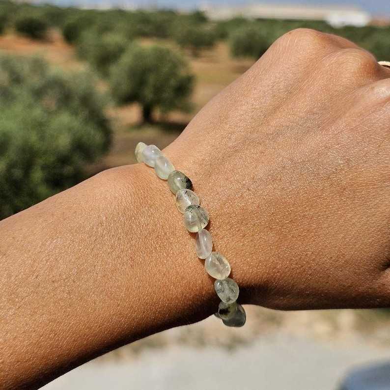 Bracelet préhnite élastique naturel pour un bien-être immédiat
