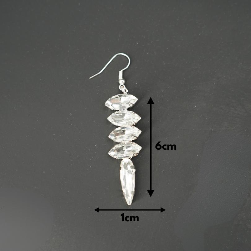 Boucles d'oreilles en forme de larme, boucles d'oreilles en cristal et perles, b - artisanat Tunisien fait main | ILEYCOM