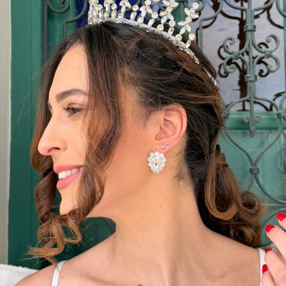Boucles d'oreilles glamour en cristal - Bijoux parfaits pour un look de fête