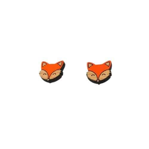 Boucles d’oreilles "Renard" en bois – Esprit nature et artisanat unique - artisanat Tunisien fait main | ILEYCOM
