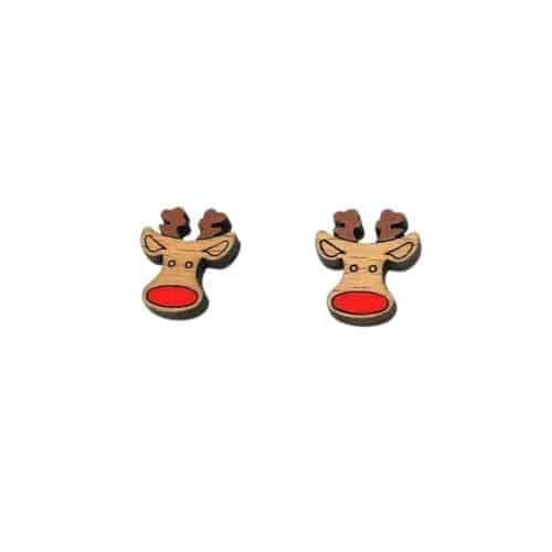 Boucles d’oreilles "Renne" en bois – Esprit festif et artisanat unique - artisanat Tunisien fait main | ILEYCOM